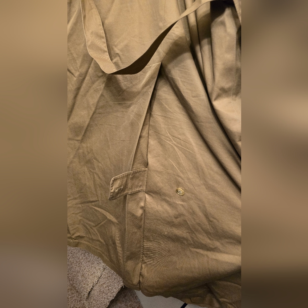 Vintage London Fog Tempo Europa Beige Double Breasted Trench Coat 10 Reg. Wool - Picture 16 of 16
